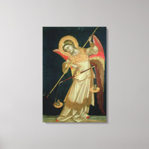 Lienzo An Angel Weighing a Soul, c.1348-55