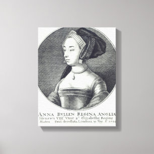 Lienzo Ana Bolena, grabado al agua fuerte por Wenceslaus