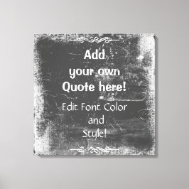 Lienzo ¡Añade Tu Propia Cita! Marco blanco