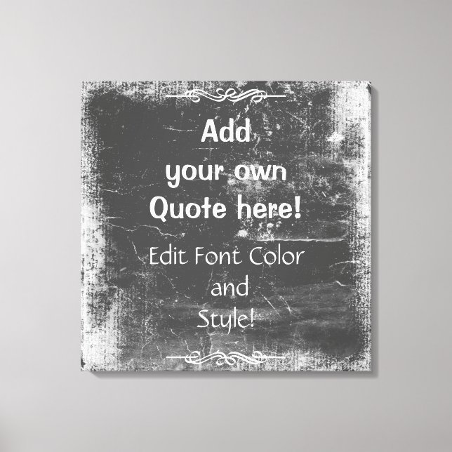 Lienzo ¡Añade Tu Propia Cita! Marco blanco (Anverso)