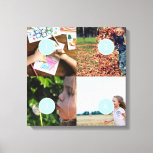 Lienzo Añade tu propia foto personalizable 4 imágenes Lie