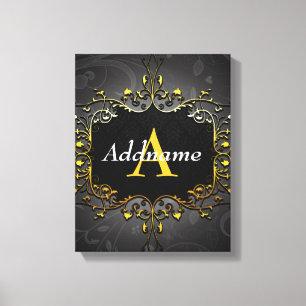 Lienzo Añadir su nombre e inicial