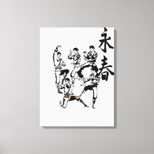 Lienzo Ancient Wing Chun Kung Fu Scroll Wrapped Canvas (Anverso)