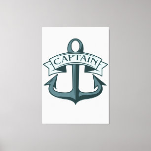 Lienzo Ancla de barcos Capitán