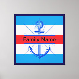 Lienzo Anclaje colorido con botón personalizar