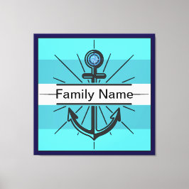 Lienzo Anclaje colorido con botón personalizar