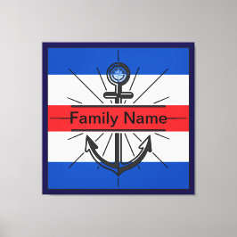 Lienzo Anclaje colorido con botón personalizar