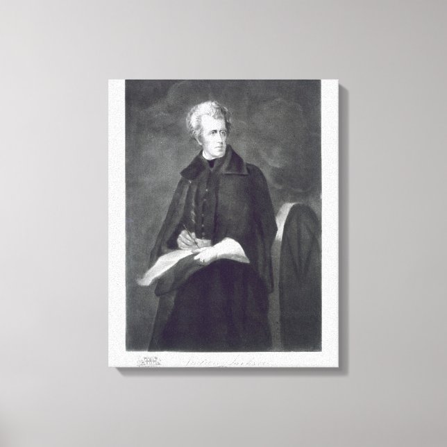 Lienzo Andrew Jackson, séptimo presidente de los Estados  (Anverso)