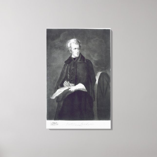 Lienzo Andrew Jackson, séptimo presidente de los Estados  (Anverso)