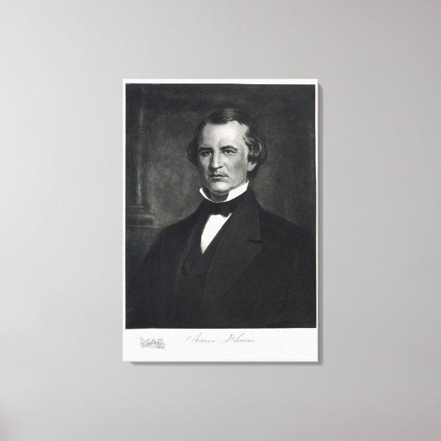 Lienzo Andrew Johnson (1808-75), 17º Presidente de la Onu (Anverso)