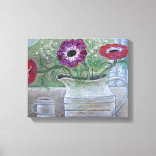 Lienzo Anémonas en el jarro blanco 2013