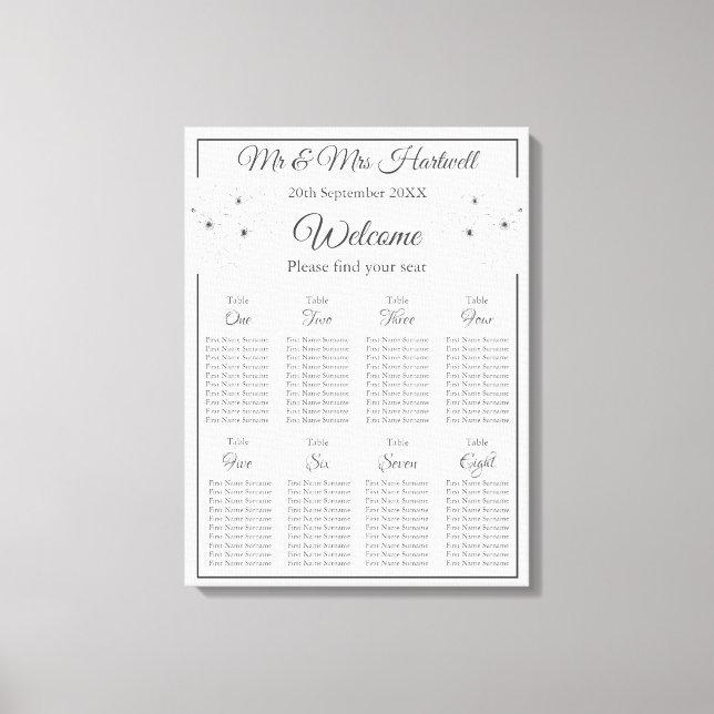 Lienzo Anemone en la tabla de asientos blancos~ (Anverso)