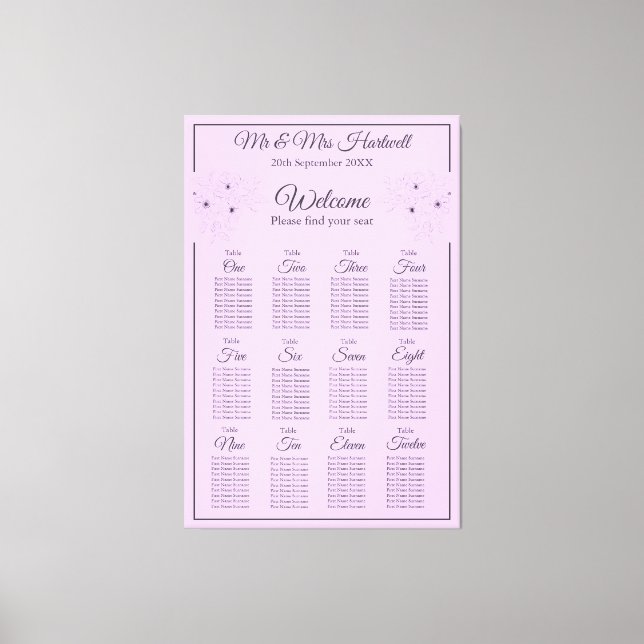 Lienzo Anemone en la tabla de asientos de lino claro~ 12  (Anverso)