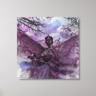 Lienzo Ángel Abierto Alas Y Espada