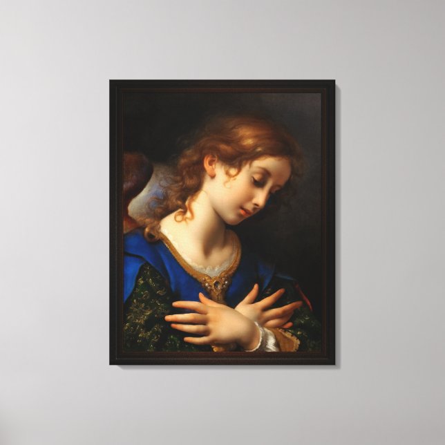 Lienzo Ángel de la Anunciación de Carlo Dolci (Anverso)