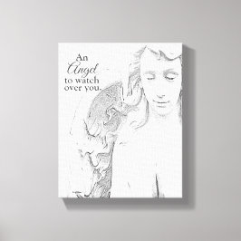 Lienzo Ángel De Vigilar Sobre Ti Blk Whetch Canvas Art