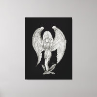 Ángel - Diseño en blanco y negro