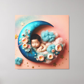Lienzo Ángel durmiente - Adorable Nursery Wall Art