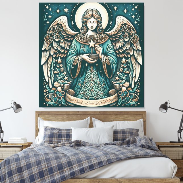 Lienzo Ángel Hermoso Bajo las estrellas (Insitu(Dormitorio))