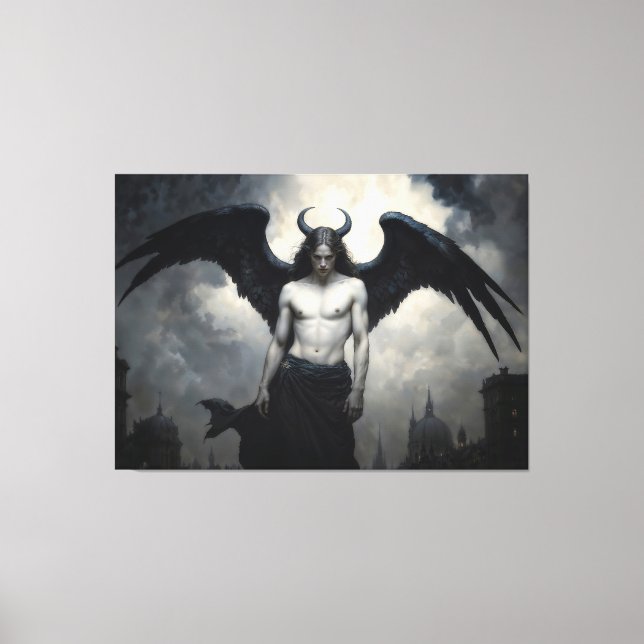 Lienzo Ángel Oscuro Lucifer (Anverso)