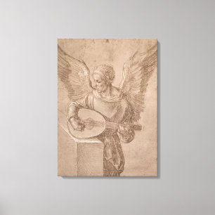 Lienzo Ángel que toca un laúd, 1491