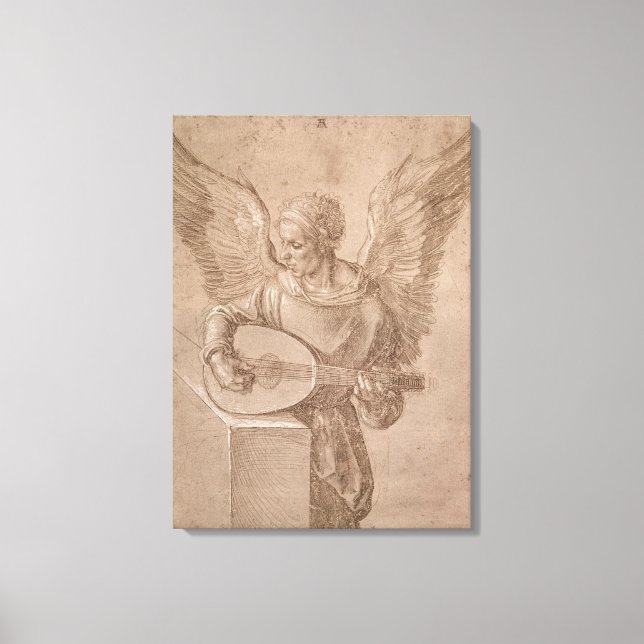 Lienzo Ángel tocando un laúd, 1491 (Anverso)