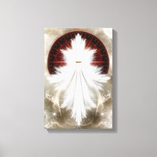 Lienzo Angel Wings Snowflake Fractal Art Canvas Imprimir