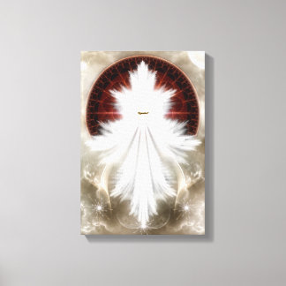 Lienzo Angel Wings Snowflake Fractal Art Canvas Imprimir