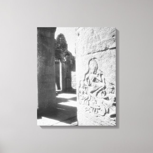 Lienzo Angkor Camboya, Apsara Talla El Bayon 2 (Anverso)