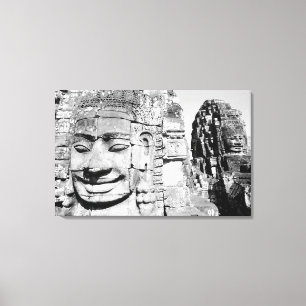 Lienzo Angkor Camboya, Cabezas El Bayon