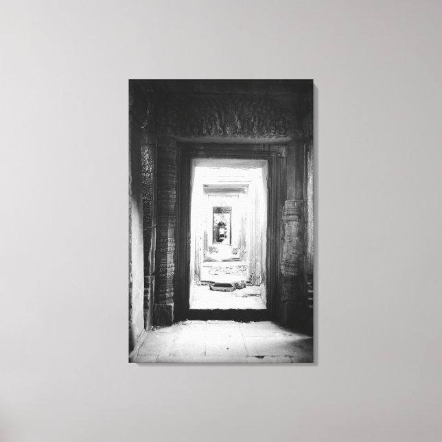 Lienzo Angkor Camboya, puertas Preah Khan 2 (Anverso)