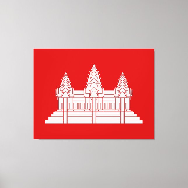 Lienzo Angkor Wat Camboyan / Bandera Jemer (Anverso)