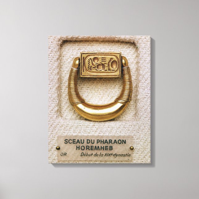 Lienzo Anillo con el sello del general Horemheb (Anverso)
