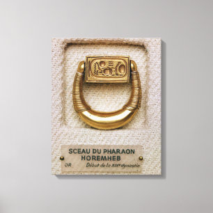 Lienzo Anillo con el sello del general Horemheb
