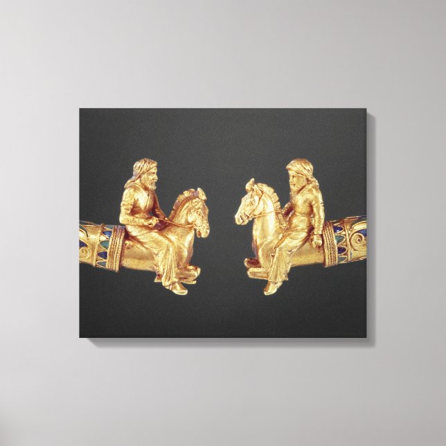 Lienzo Anillo de cuello en forma de jinetes de Scythian (Anverso)