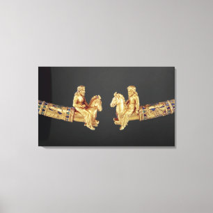 Lienzo Anillo de cuello en forma de jinetes de Scythian