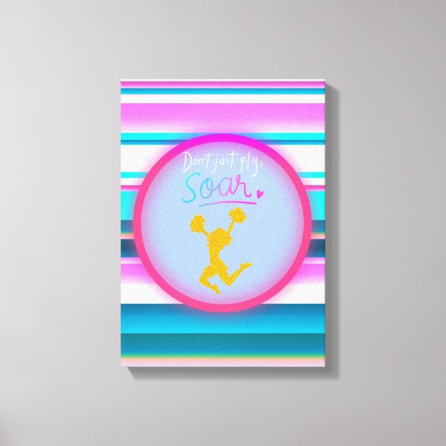 Lienzo Animadores con franjas de "No vueles, Soar" (Anverso)