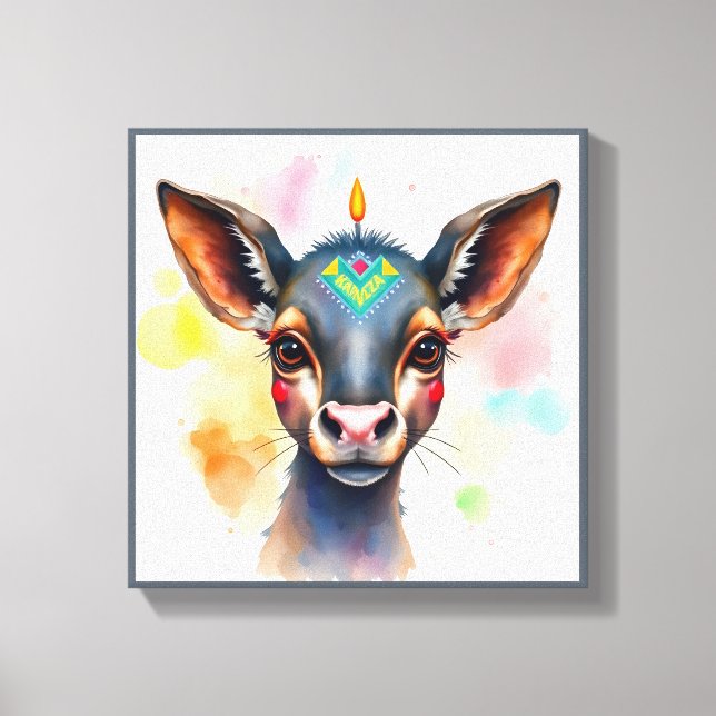 Lienzo Animados festivos Kwanzaa Animales salvajes disfra (Anverso)