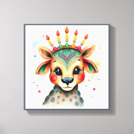 Lienzo Animados festivos Kwanzaa Animales salvajes disfra