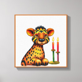 Lienzo Animados festivos Kwanzaa Animales salvajes disfra