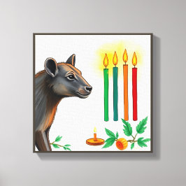 Lienzo Animados festivos Kwanzaa Animales salvajes disfra