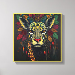 Lienzo Animados festivos Kwanzaa Animales salvajes disfra