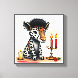 Lienzo Animados festivos Kwanzaa Animales salvajes disfra