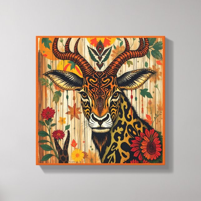 Lienzo Animados festivos Kwanzaa Animales salvajes disfra (Anverso)