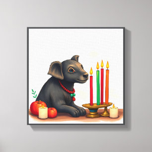 Lienzo Animados festivos Kwanzaa Animales salvajes disfra