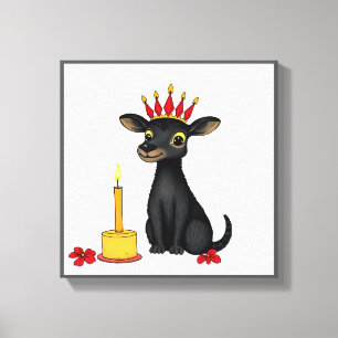 Lienzo Animados festivos Kwanzaa Animales salvajes disfra