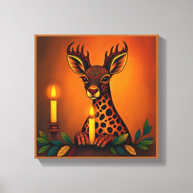 Lienzo Animados festivos Kwanzaa Animales salvajes disfra (Anverso)