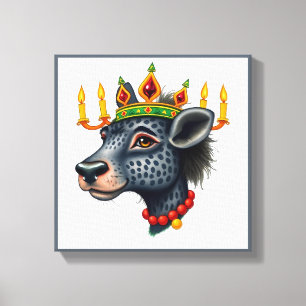 Lienzo Animados festivos Kwanzaa Animales salvajes disfra