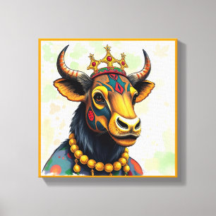 Lienzo Animados festivos Kwanzaa Animales salvajes disfra