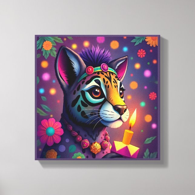 Lienzo Animados festivos Kwanzaa Animales salvajes disfra (Anverso)